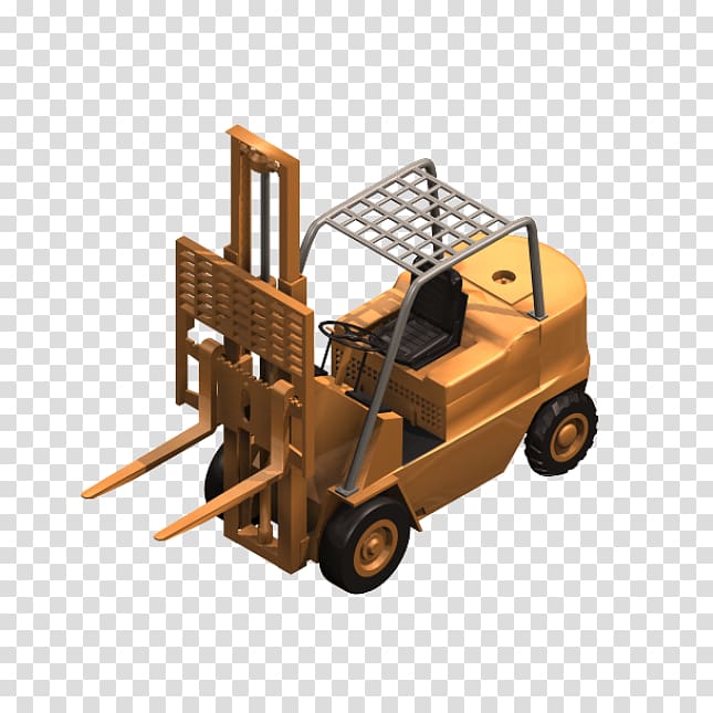 Heavy Machinery Forklift Wheel tractor-scraper, 3d model home transparent background PNG clipart
