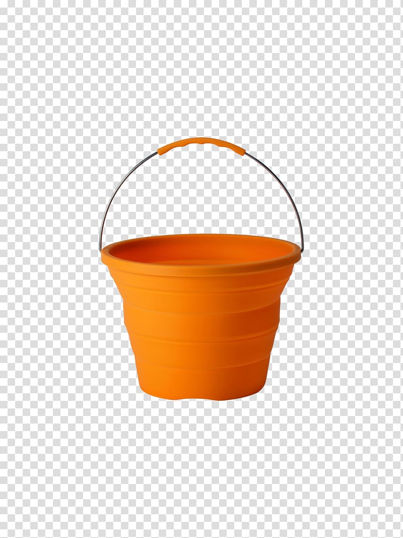 Bucket, A orange bucket transparent background PNG clipart