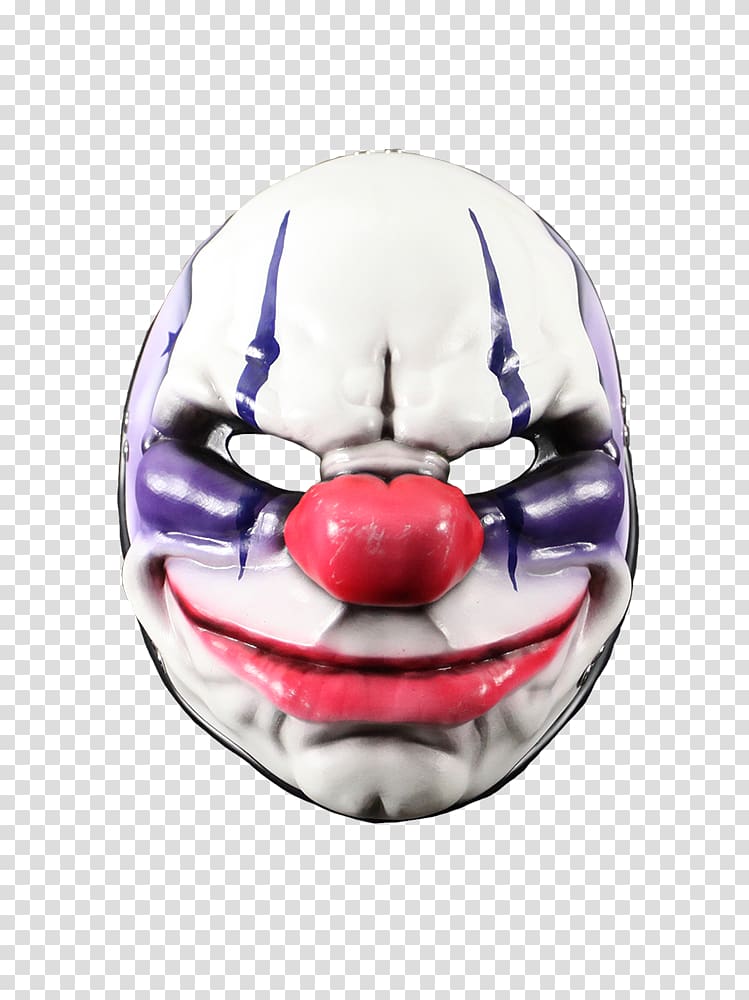 Payday 2 Payday: The Heist Mask Overkill Software Video game, mask clown transparent background PNG clipart