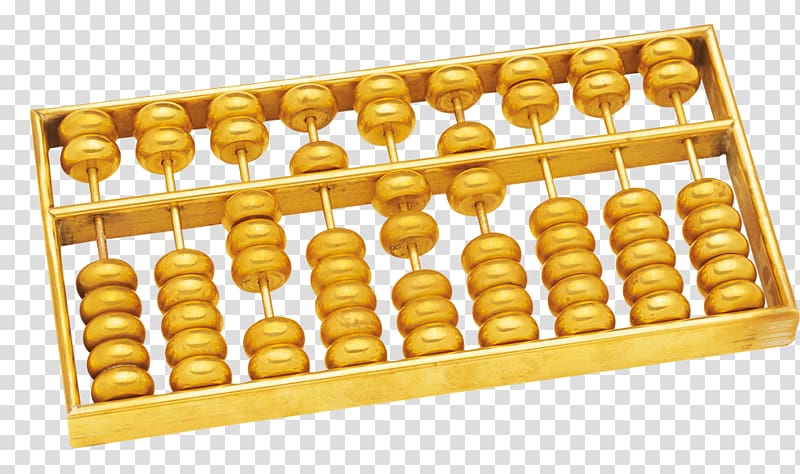 Abacus Gold Arithmetic, Gold abacus transparent background PNG clipart