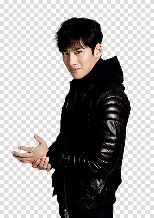 smiling man in black leather zip-up hooded jacket, Ji Chang-wook Healer Korean drama Actor, chang transparent background PNG clipart
