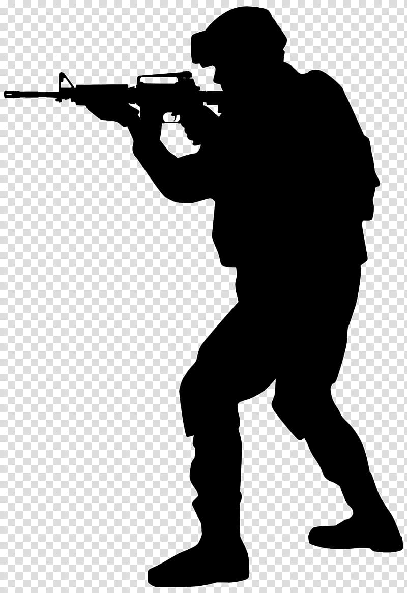 Silhouette Soldier Army , Soldier Silhouette transparent background PNG clipart