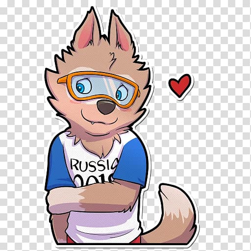 2018 FIFA World Cup Zabivaka Russia Mascot Sticker, Russia transparent background PNG clipart