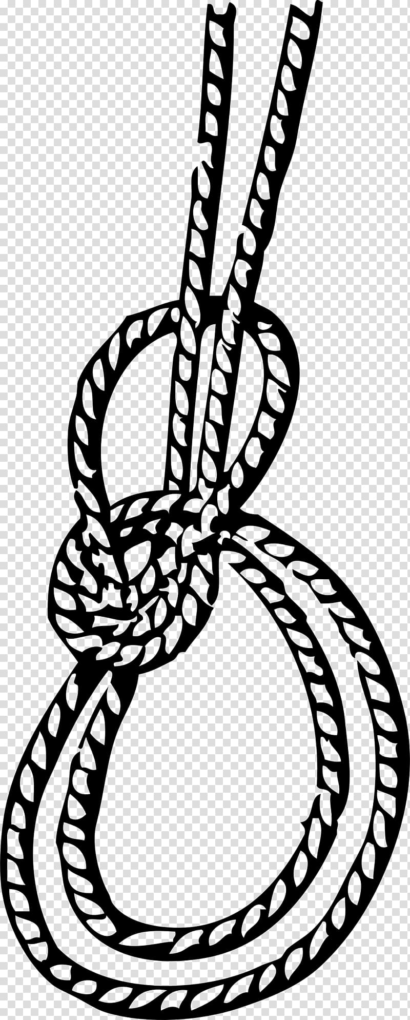 Bowline on a bight Knot Running bowline, rope knot transparent background PNG clipart