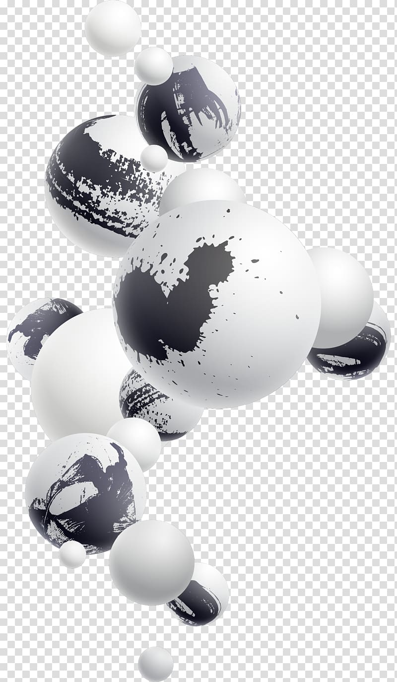 Ball Ink, Gray balloon set transparent background PNG clipart