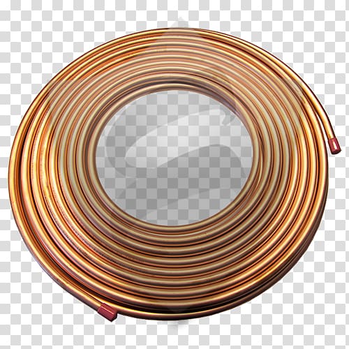 Copper tubing Piping and plumbing fitting Pipe fitting Annealing, copper wire transparent background PNG clipart