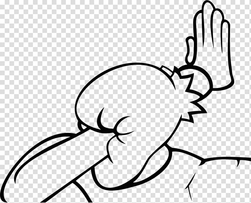 person's hand on pouch illustration, Facepalm Drawing Rage comic , meme transparent background PNG clipart
