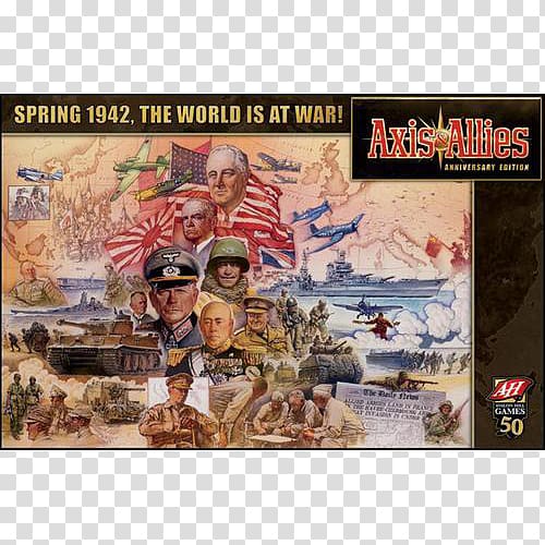 Wizards of the Coast Axis & Allies WWII 1942 Board game Avalon Hill War, Axis Allies transparent background PNG clipart