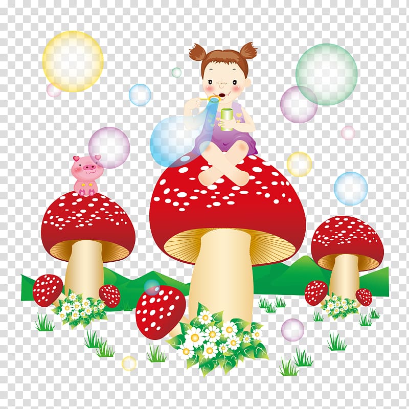 Mushroom Child Illustration, mushroom,fungus transparent background PNG clipart