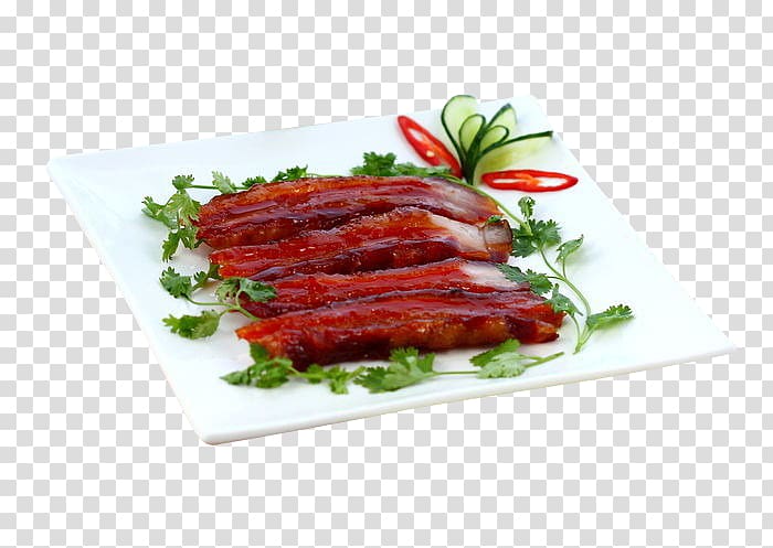 Char siu Cha siu bao Churrasco Beef tenderloin Chinese sausage, Honey pork transparent background PNG clipart