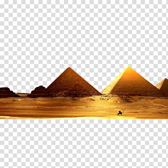 two pyramids illustrations, Egypt, Egypt Desert Gold transparent background PNG clipart