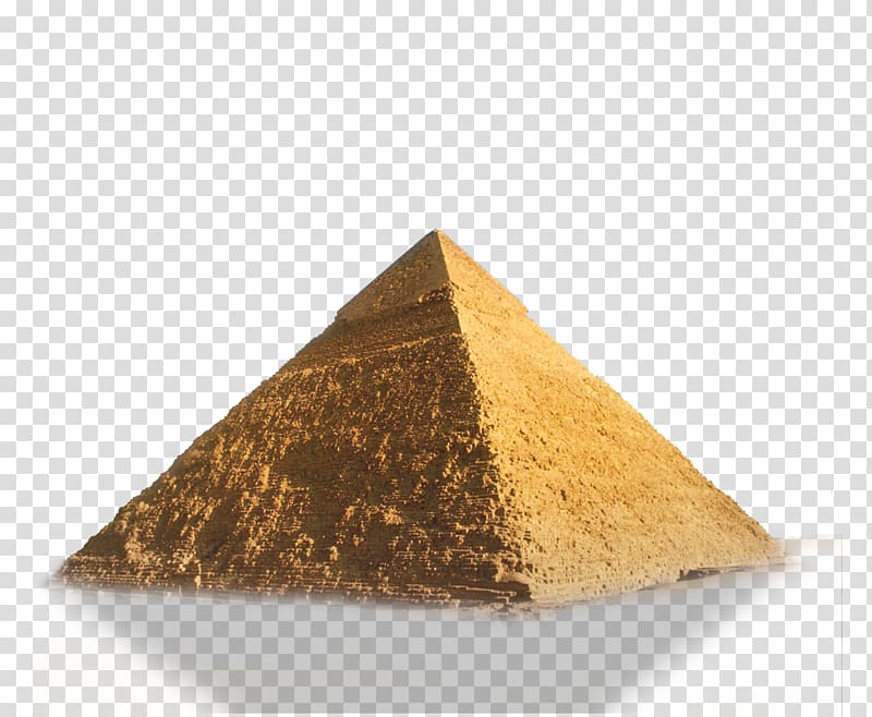brown pyramid art, Egyptian pyramids Great Pyramid of Giza Cairo, Yellow Pyramid transparent background PNG clipart