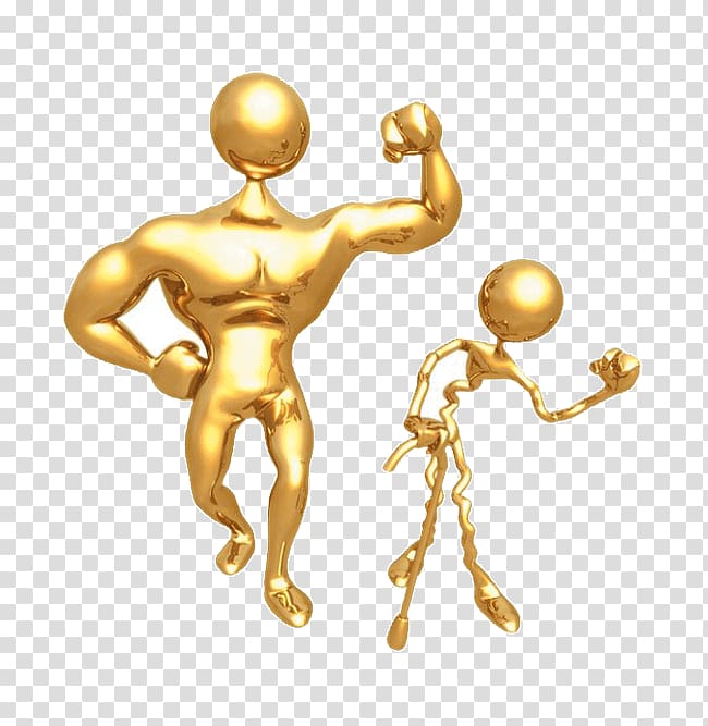 Muscle atrophy Physical exercise Bodybuilding, 3D Character transparent background PNG clipart