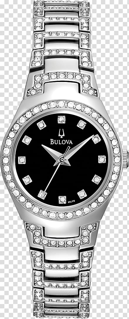 Bulova 96L170 Watch Swarovski AG Crystal, women Watch transparent background PNG clipart