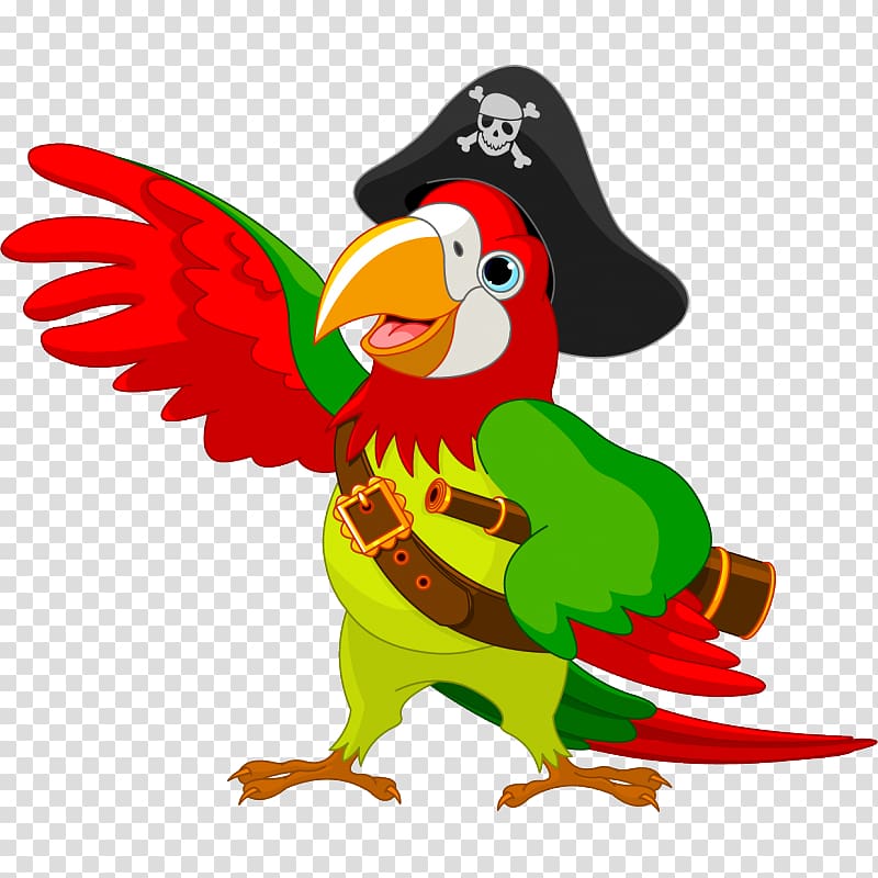 Pirate Parrot , parrot transparent background PNG clipart