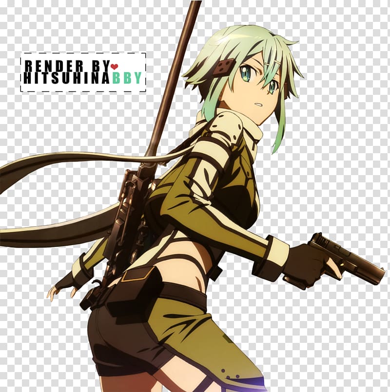 Sinon Rendering Sword Art Online: Code Register Asuna Kirito, manga transparent background PNG clipart