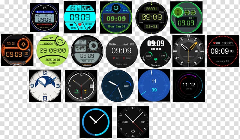 Smartwatch Clock face NO.1 G6, watch transparent background PNG clipart