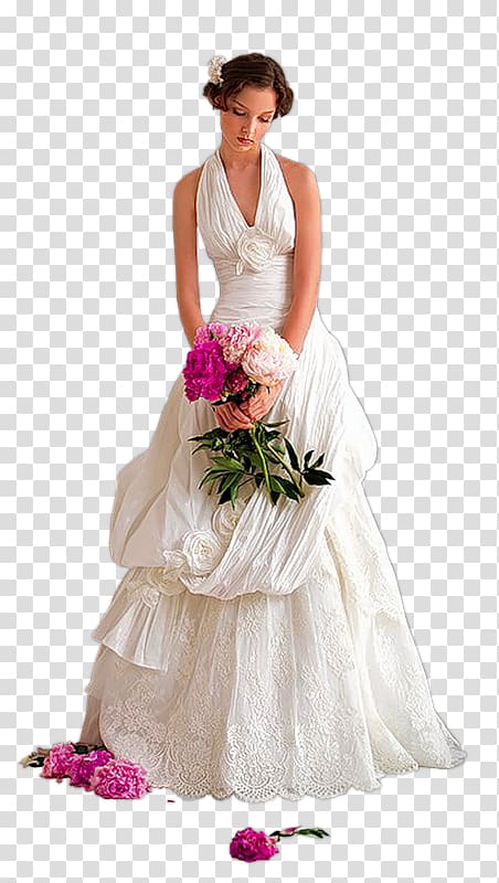 Fashion Bride Wedding dress, bride transparent background PNG clipart