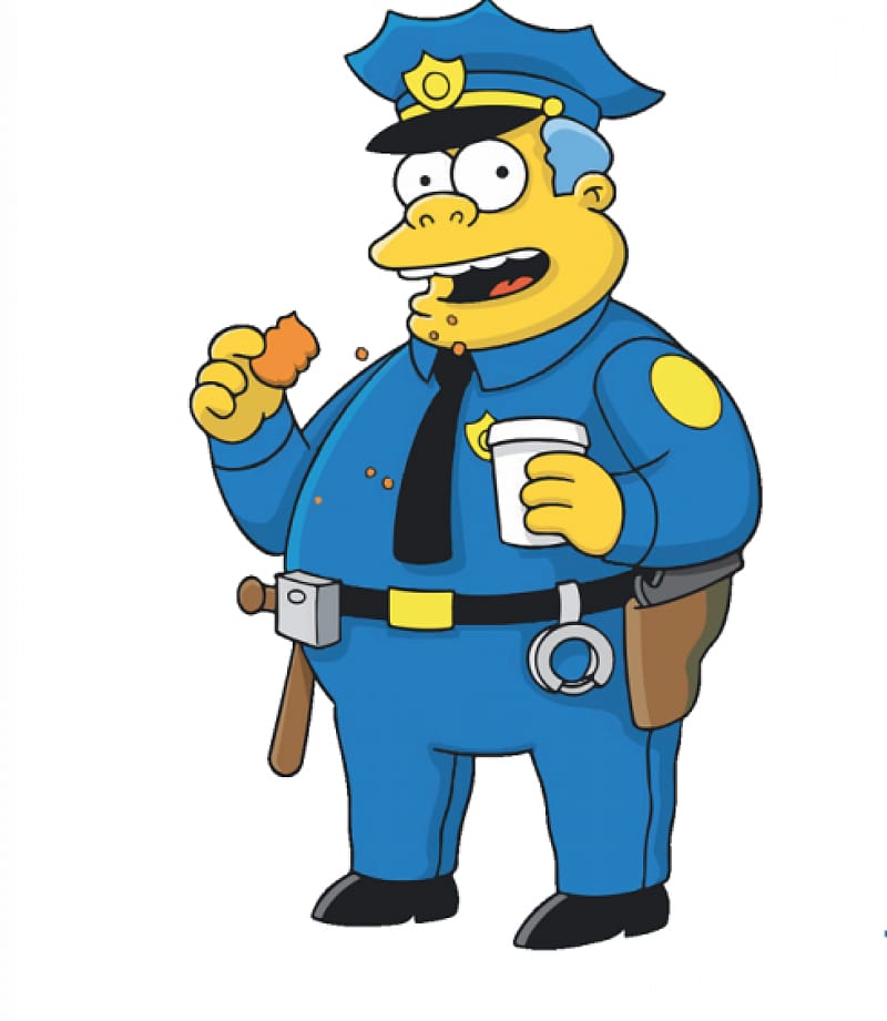 The Simpsons: Tapped Out Chief Wiggum Ralph Wiggum Homer Simpson Marge Simpson, Police transparent background PNG clipart