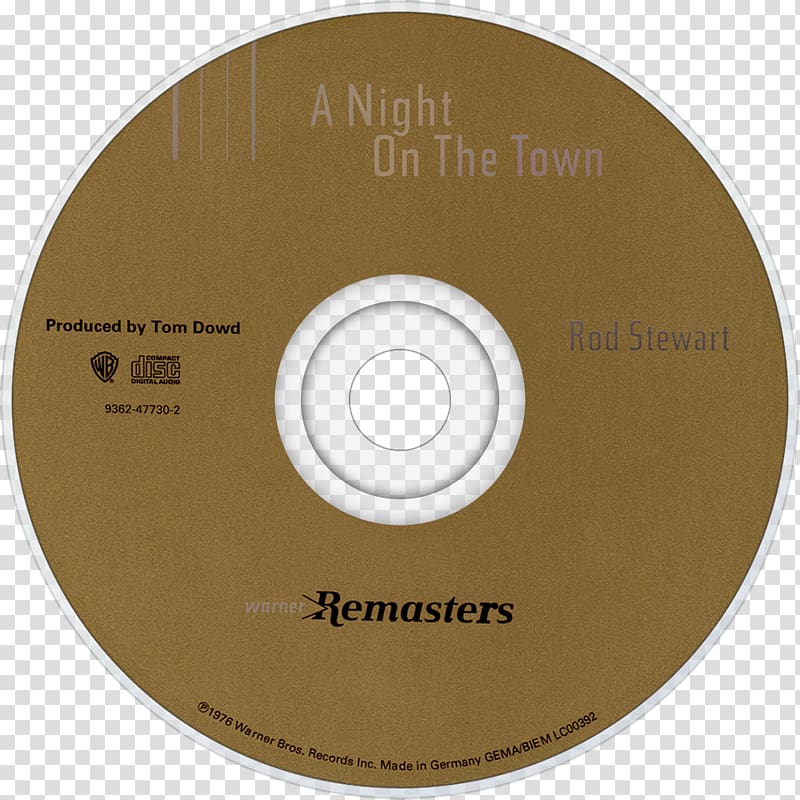 Compact disc A Night on the Town Album cover Music, Rod Stewart transparent background PNG clipart