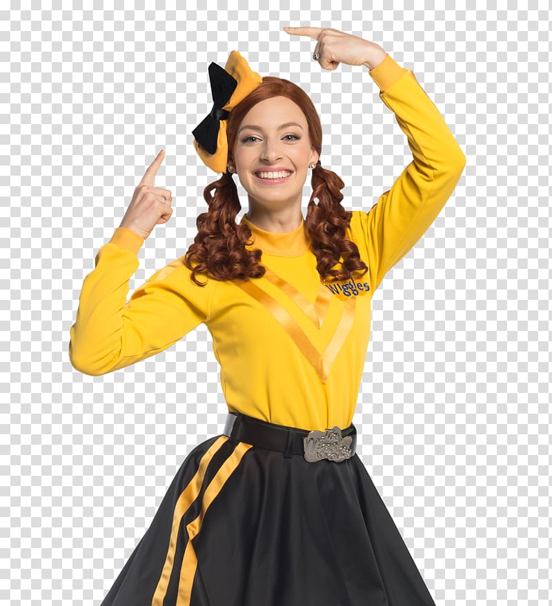 woman pointing her hat, Emma Watkins The Wiggles Emma! Costume, yellow dancer transparent background PNG clipart