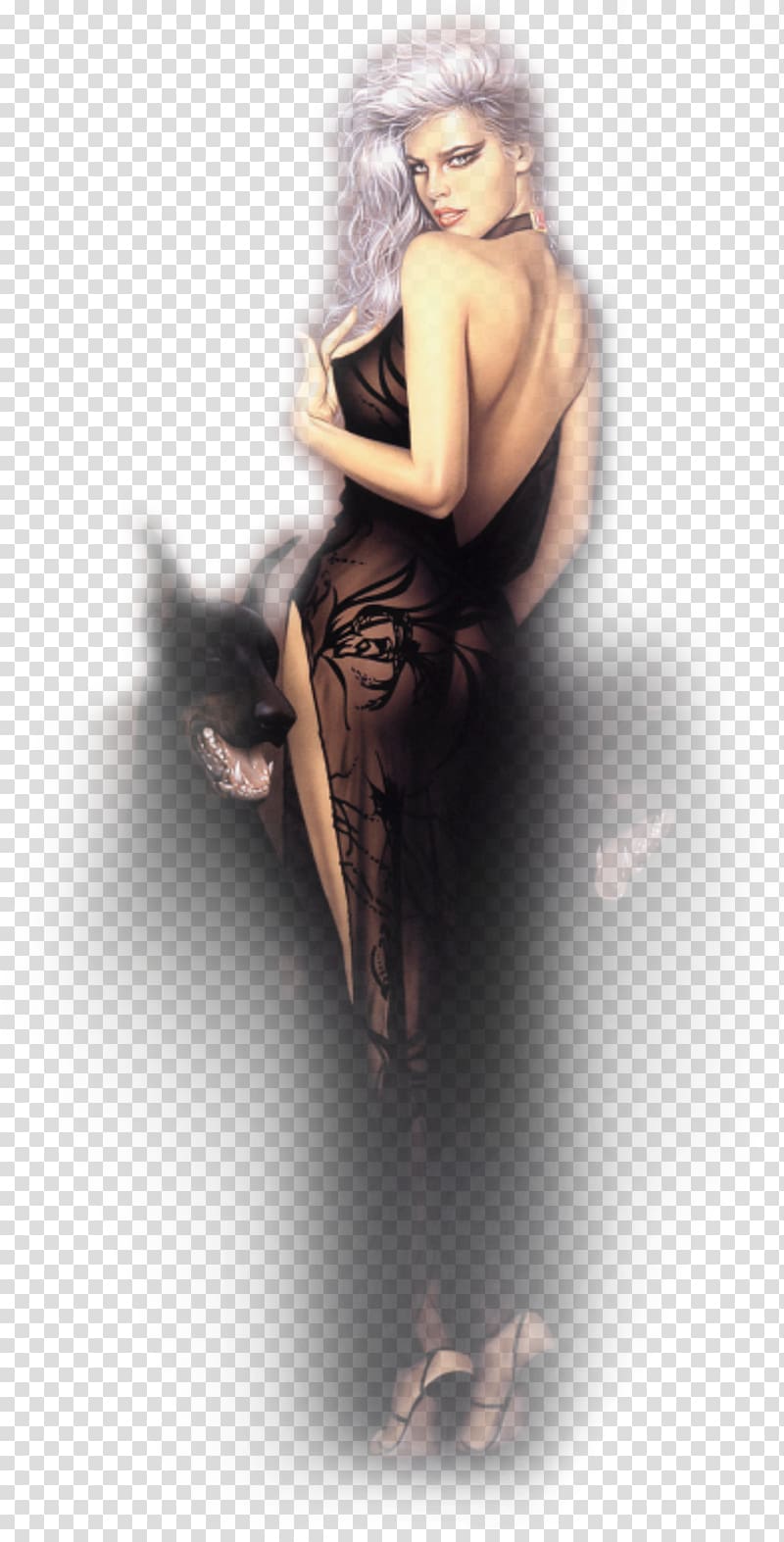 Pin-up girl Painting Art Drawing Woman, goth transparent background PNG clipart