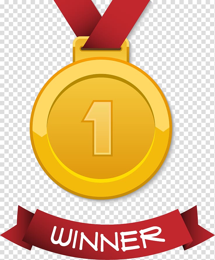 Gold medal Badge , illustration medal winner transparent background PNG clipart