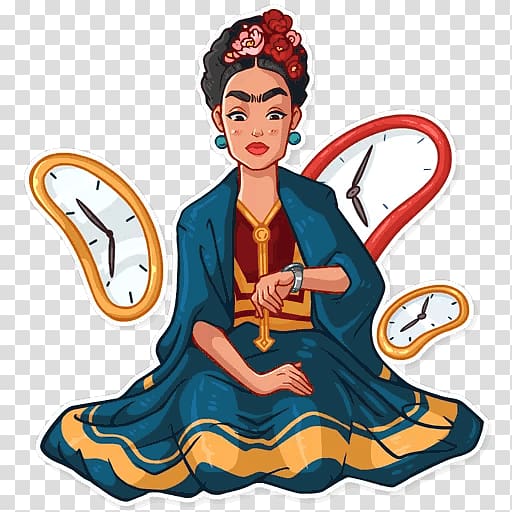 Frida Kahlo Telegram Sticker VKontakte , others transparent background PNG clipart