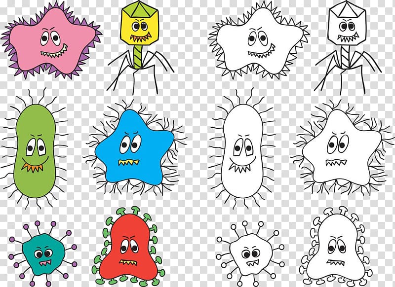 Bacteria Drawing Virus , Cartoon ants material transparent background PNG clipart