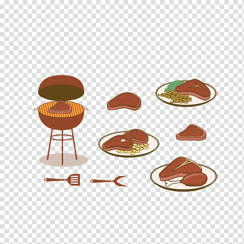 Barbecue Beefsteak Chophouse restaurant Meat, Painted Grill transparent background PNG clipart
