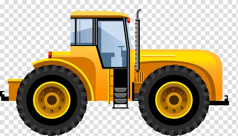 Car Tractor Euclidean , Yellow Tractor transparent background PNG clipart