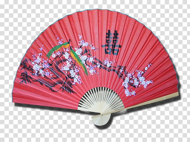 Hand fan Paper Bird Chinese wall, folding fan transparent background PNG clipart