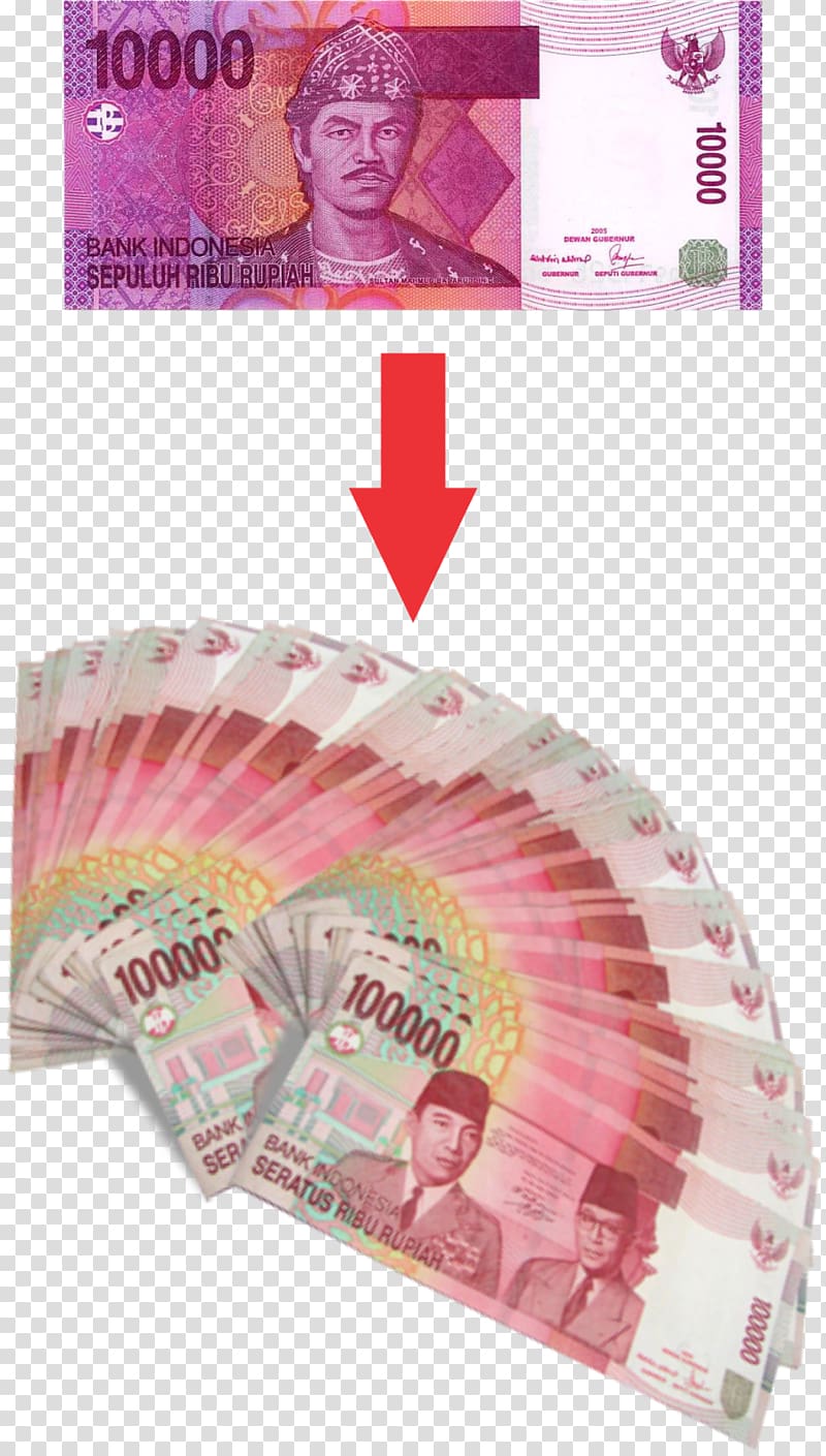 Cash Indonesian rupiah Paper Banknote, banknote transparent background PNG clipart