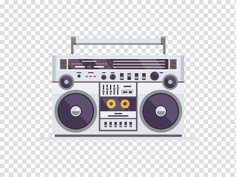 Tape recorder Boombox Videocassette recorder, radio transparent background PNG clipart