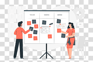 illustration, Organizing projects, process, analysis, work, plan, schedule, timetable, management, organize, arrange, deadline, project, task transparent background PNG clipart thumbnail