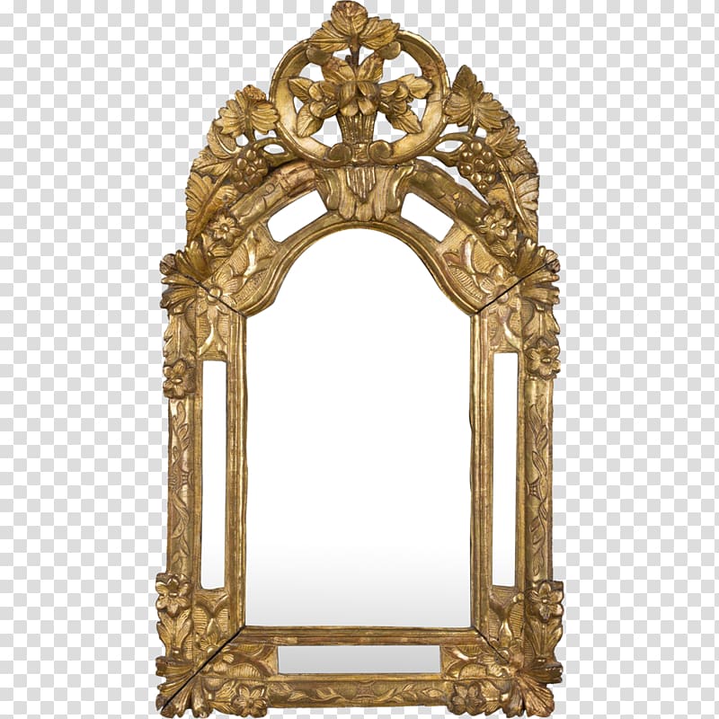 Mirror Gilding Glass Gold Decorative arts, mirror transparent background PNG clipart