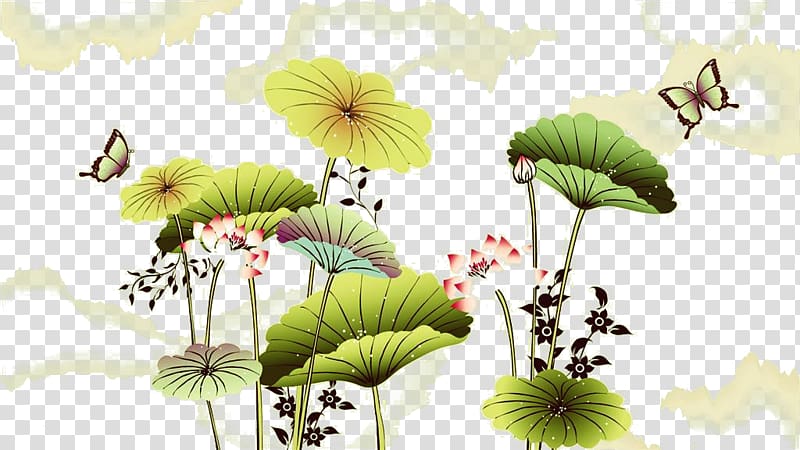 China Ink wash painting Chinese painting , Lotus antiquity transparent background PNG clipart