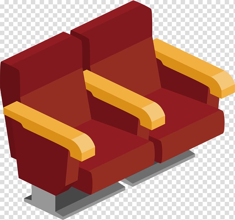 Seat Chair Cinema, Red cinema seat transparent background PNG clipart