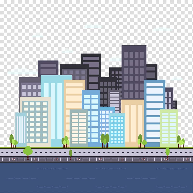 Cartoon Cartoon City Transparent Background Png Clipart Hiclipart