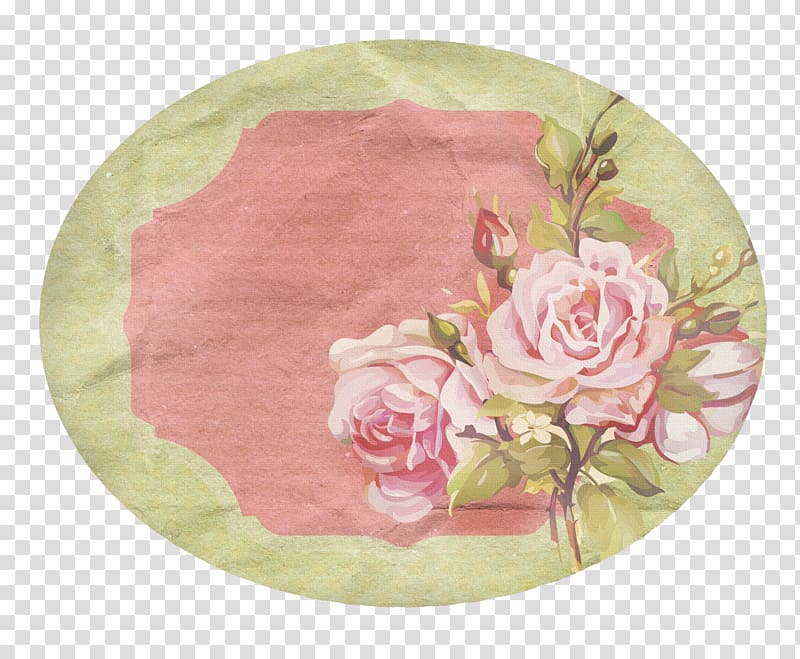 Paper Label Sticker Garden roses, rose label collection transparent background PNG clipart