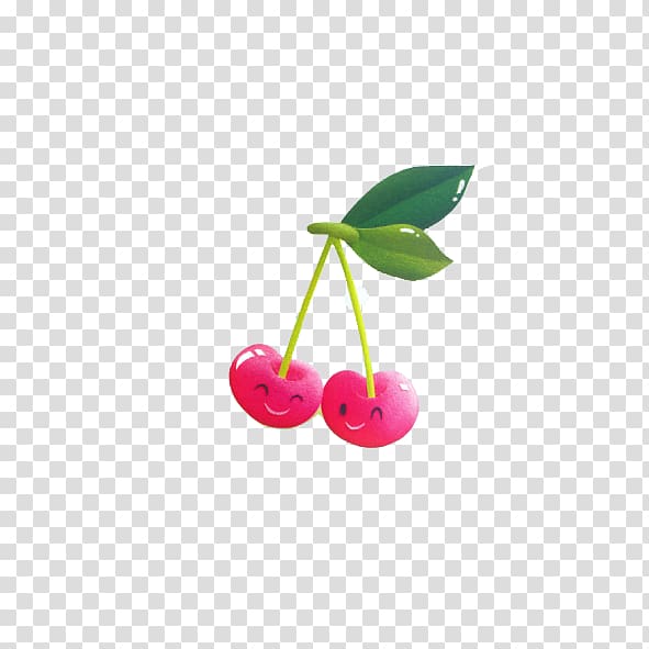 Cherry Cartoon Drawing, Cartoon smiley cherry transparent background PNG clipart