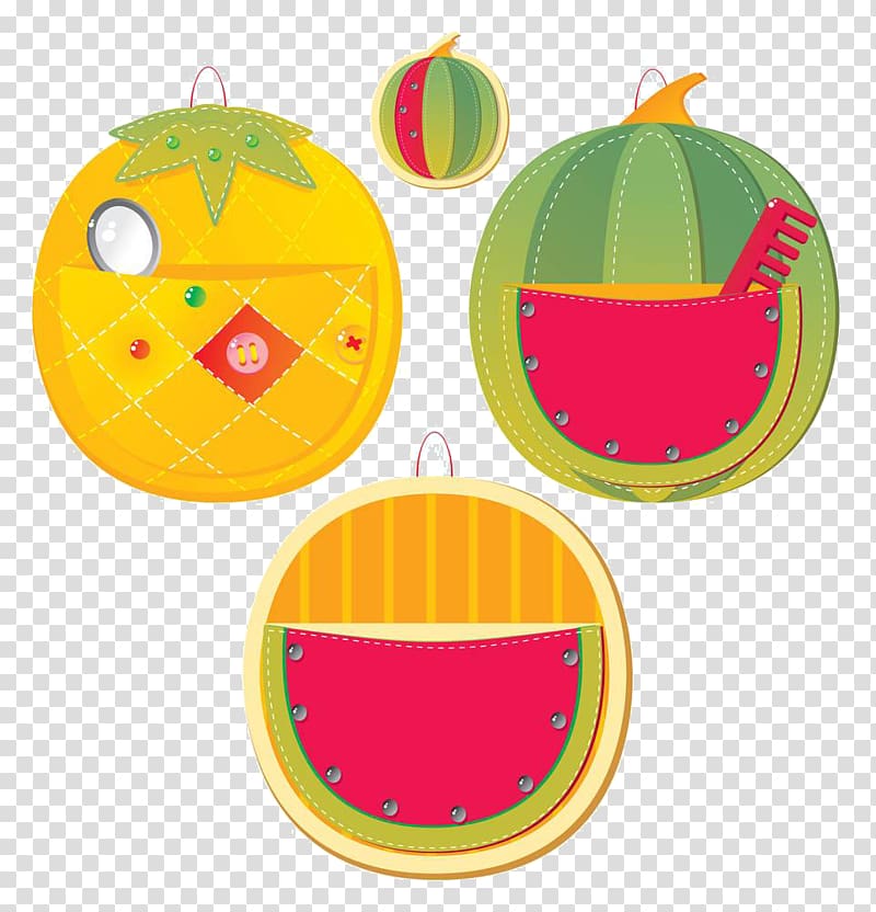 Pocket , Cartoon watermelon pocket material transparent background PNG clipart