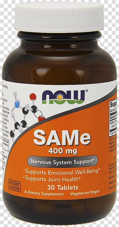 Dietary supplement S-Adenosyl methionine Tablet Enteric coating Now Foods SAMe mg, enteric nervous system neurotransmitters transparent background PNG clipart
