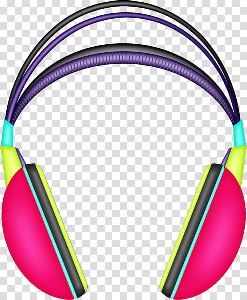 Headphones Yellow , Colorful Headphones transparent background PNG clipart