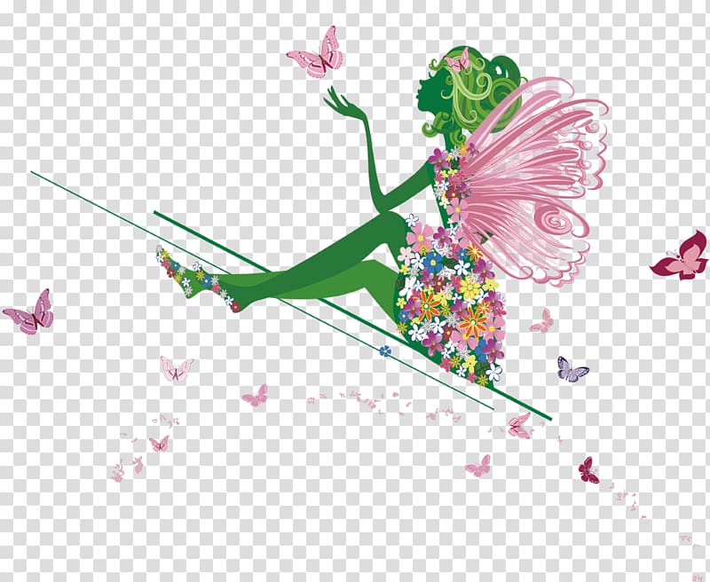 Fairy Poster, Flower Fairy transparent background PNG clipart