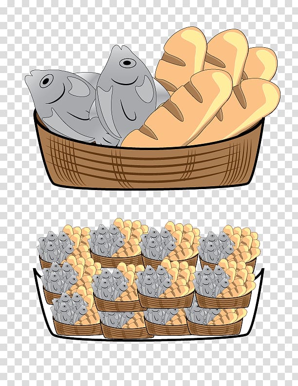 Feeding the multitude Loaf Fish , fish balls transparent background PNG clipart