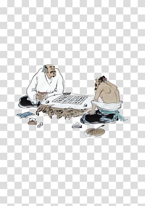 Chess Four arts Ink wash painting Game Work of art, FIG chess transparent background PNG clipart thumbnail