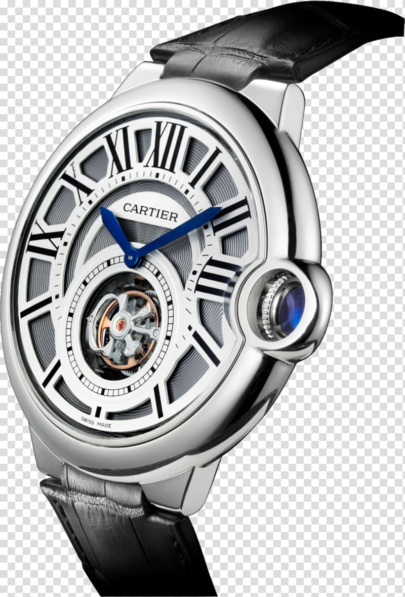Watch Cartier Ballon Bleu Tourbillon Clock, watch transparent background PNG clipart