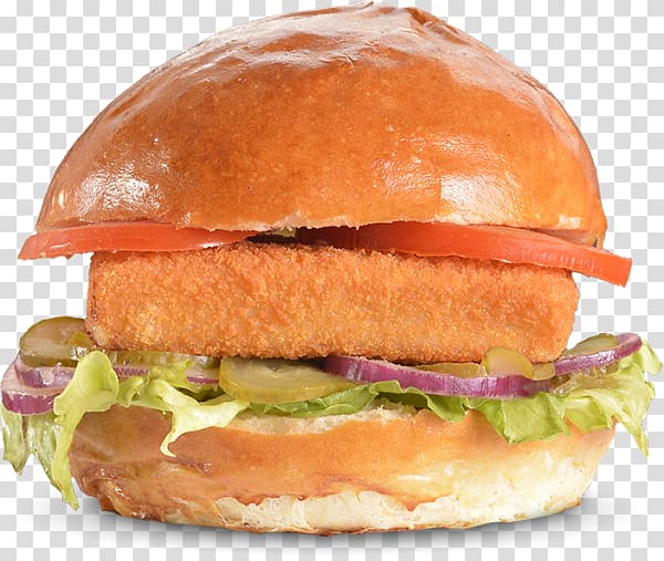 Salmon burger Cheeseburger Buffalo burger Slider Breakfast sandwich, fish burger transparent background PNG clipart
