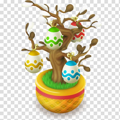 Hay Day Easter Bunny Easter egg tree, Easter transparent background PNG clipart